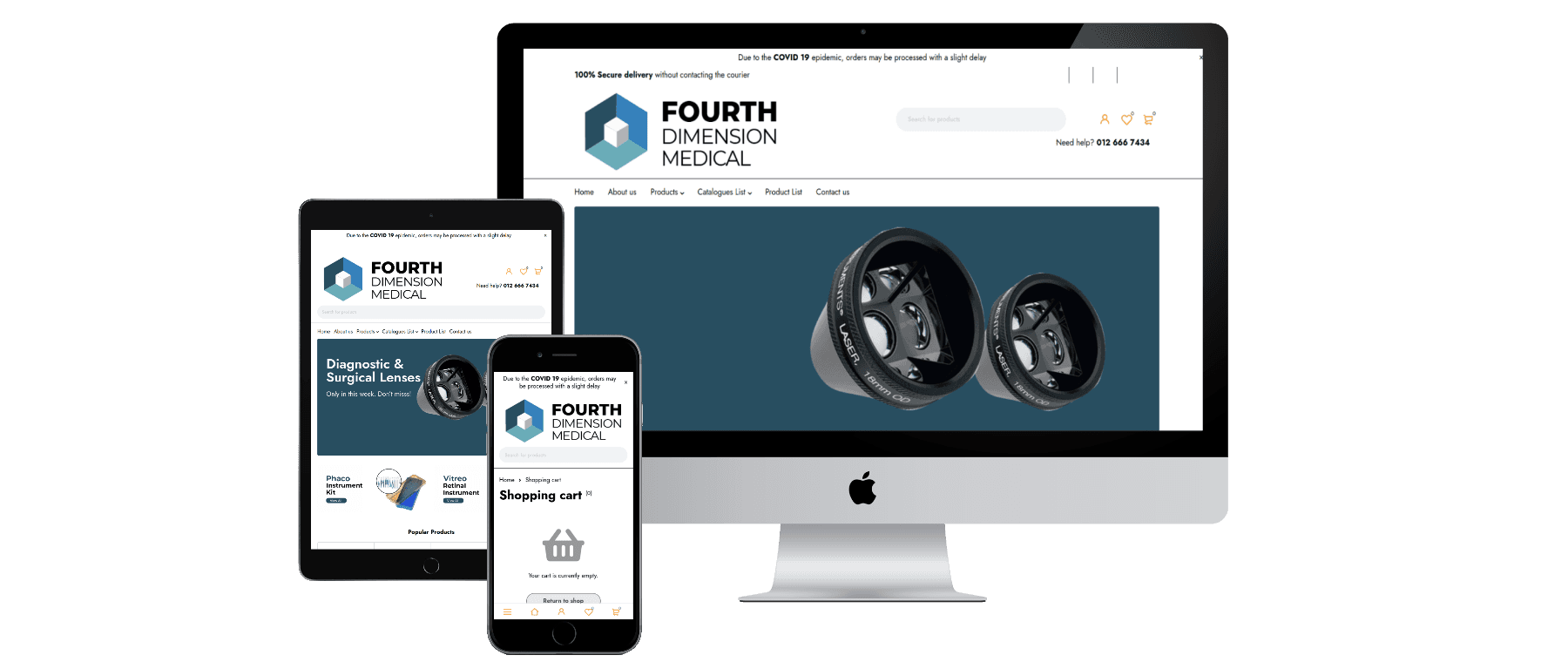 Fourth Dimension Medical — website design by Insly Host