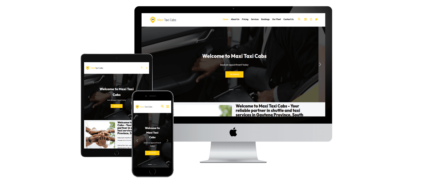 Maxi Taxi Cabs — website design by Insly Host