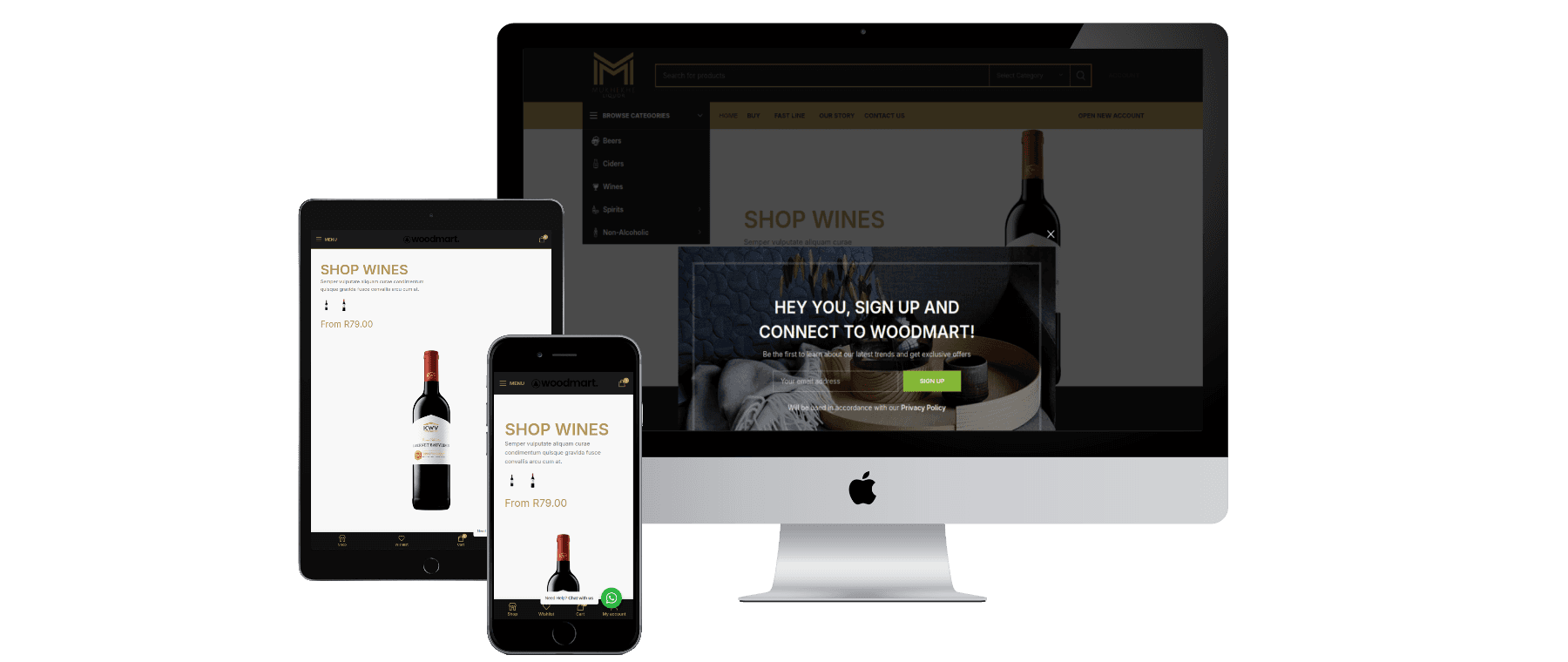 Mukhekhe Liquors — website design by Insly Host